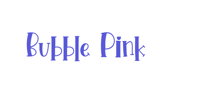 Bubble Pink Font