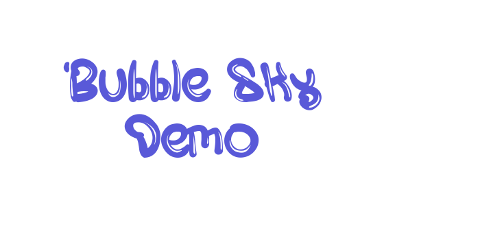 Bubble Sky Demo Font Download