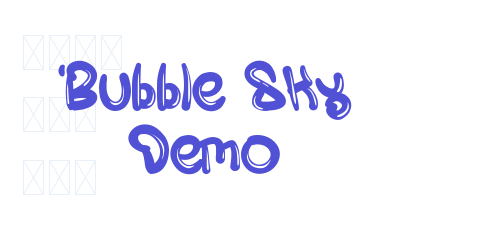 Bubble Sky Demo-font-download