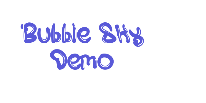 Bubble Sky Demo Font