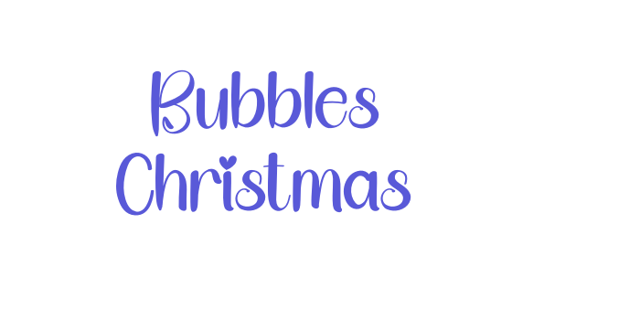 Bubbles Christmas Font