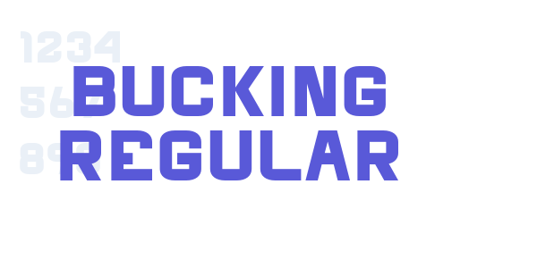 Bucking Regular font