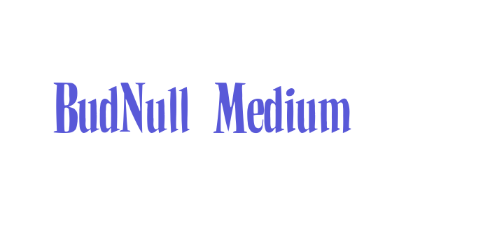 BudNull Medium Font Download