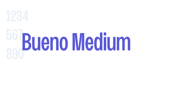 Bueno Medium font free