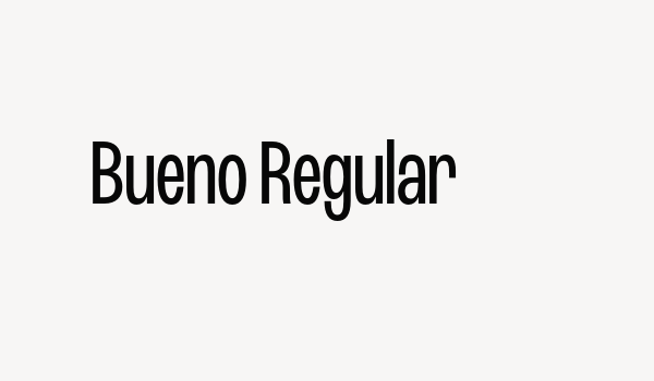 Bueno Regular Font