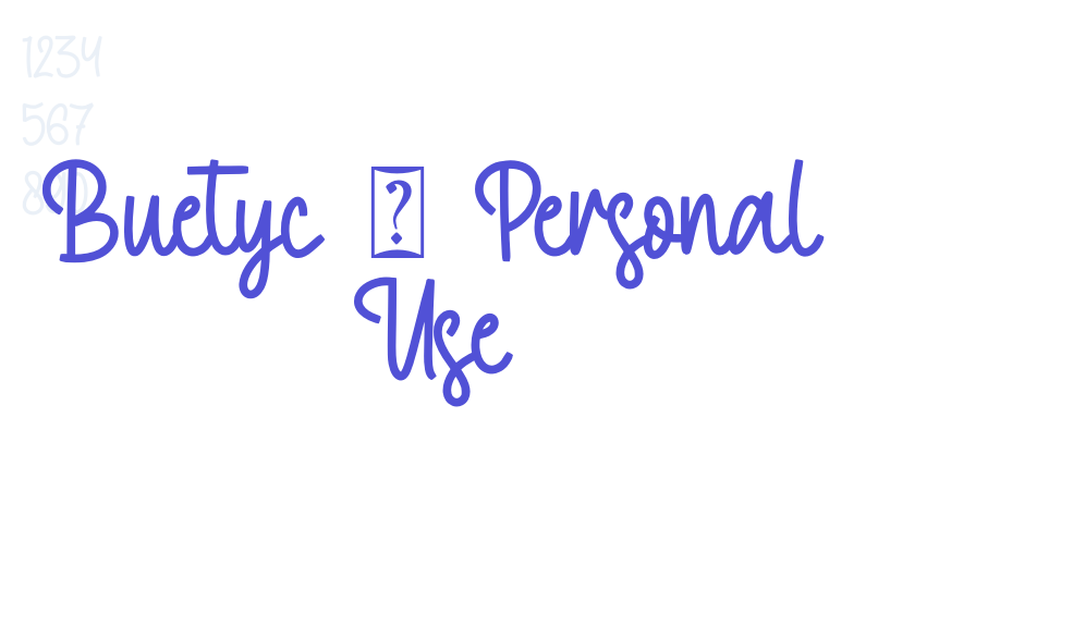 Buetyc – Personal Use-font-download