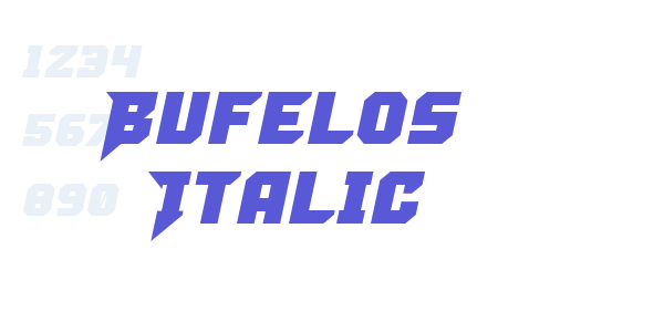 Bufelos Italic font