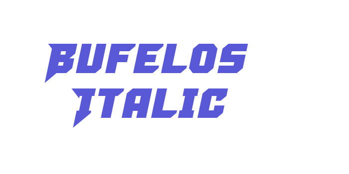 Bufelos Italic Font