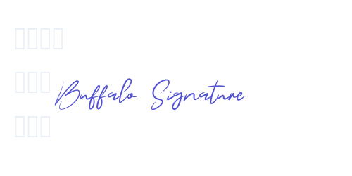 Buffalo Signature-font-download