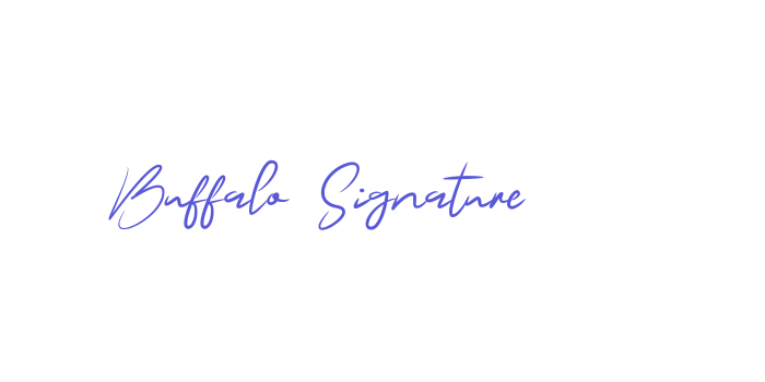 Buffalo Signature Font