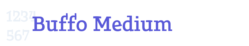 Buffo Medium-related font