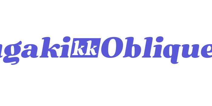 Bugaki-Oblique Font Download