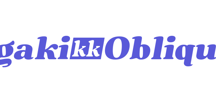 Bugaki-Oblique Font