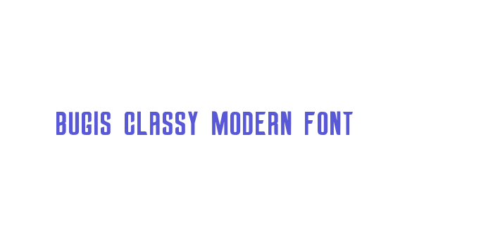 Bugis Classy Modern Font Font