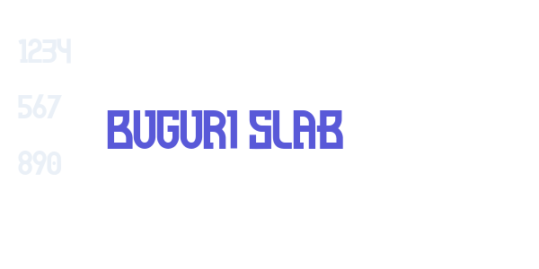 Buguri Slab font free