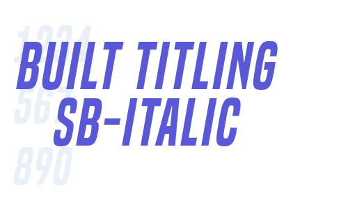 Built Titling Sb-Italic Font