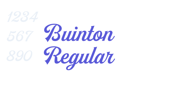 Buinton Regular font free