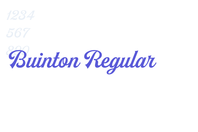 Buinton Regular font free