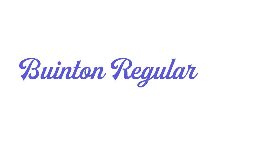 Buinton Regular Font