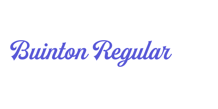 Buinton Regular Font Download