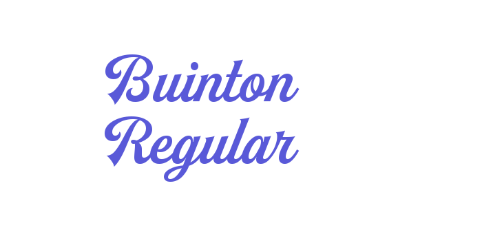 Buinton Regular Font