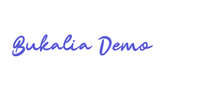 Bukalia Demo Font Download