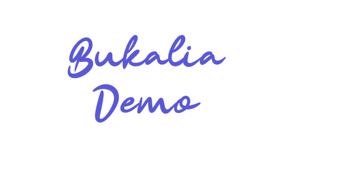 Bukalia Demo Font