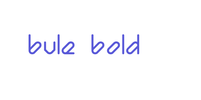 Bule Bold Font Download