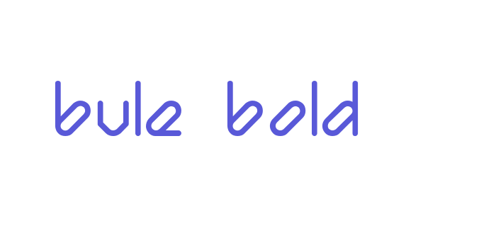 Bule Bold Font