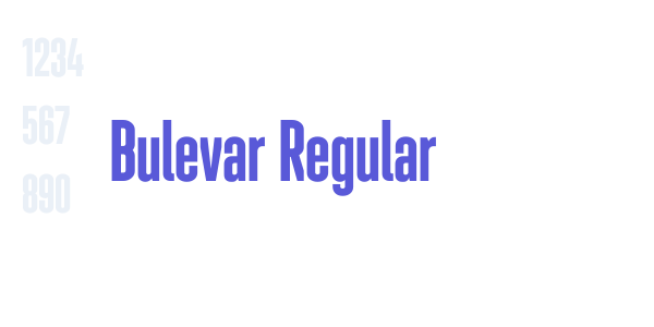 Bulevar Regular font free