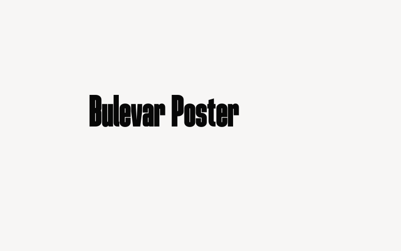 Bulevar Poster Font