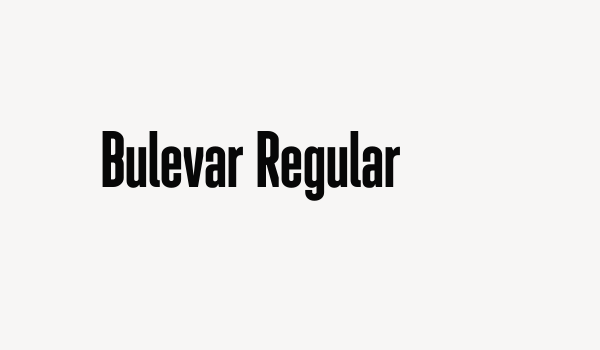 Bulevar Regular Font