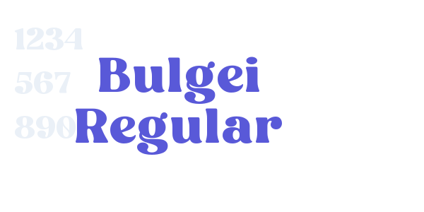 Bulgei Regular font free