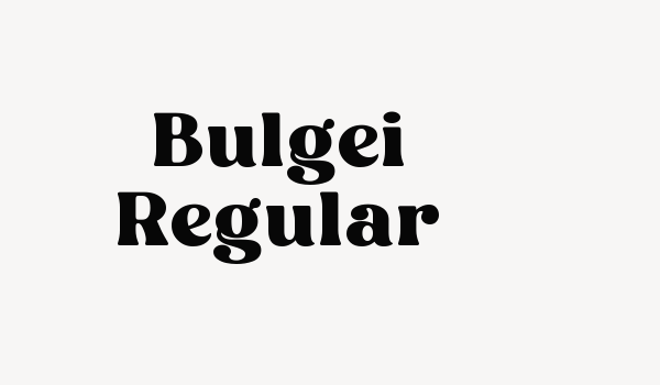 Bulgei Regular Font