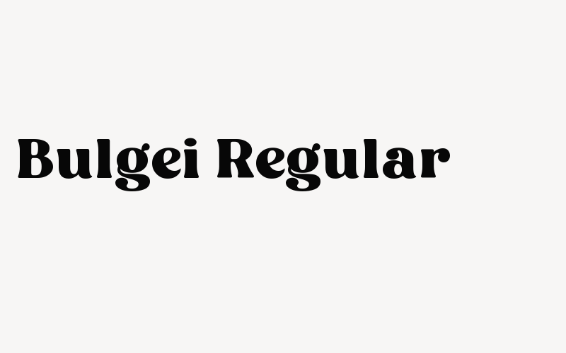 Bulgei Regular Font