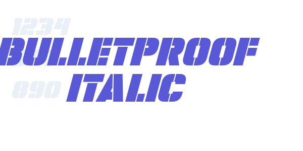 Bulletproof Italic font free