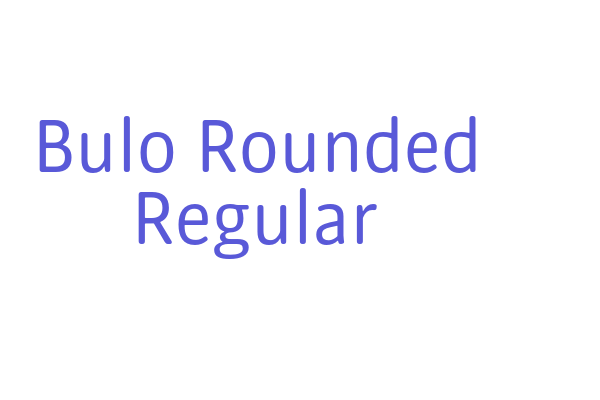 Bulo Rounded Regular Font