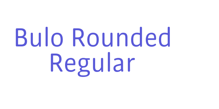 Bulo Rounded Regular Font Download