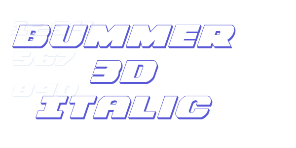 Bummer 3D Italic font free