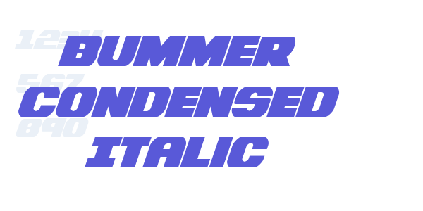 Bummer Condensed Italic font