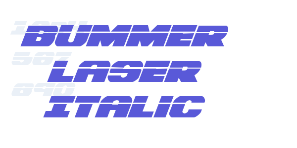 Bummer Laser Italic font free