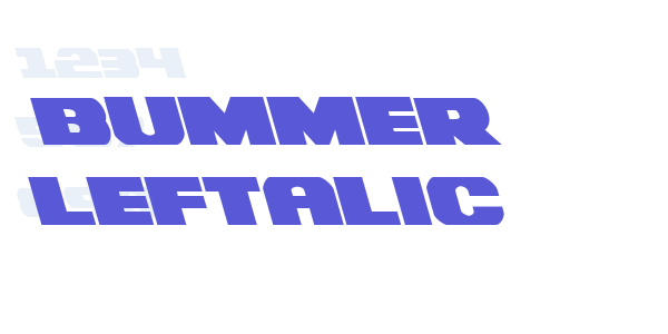 Bummer Leftalic font free