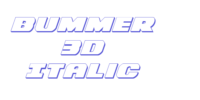 Bummer 3D Italic Font Download