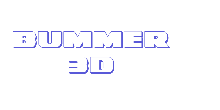 Bummer 3D Font Download