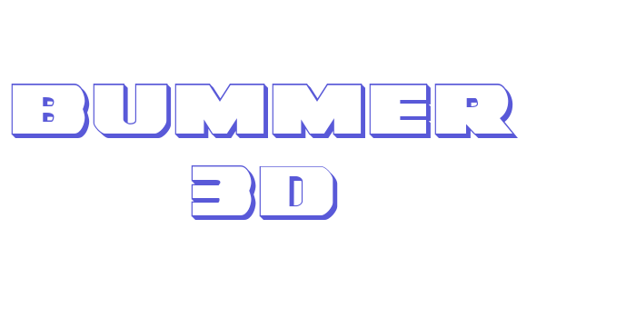 Bummer 3D Font