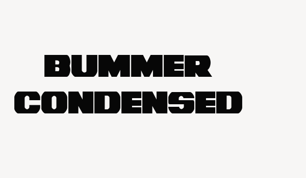 Bummer Condensed Font