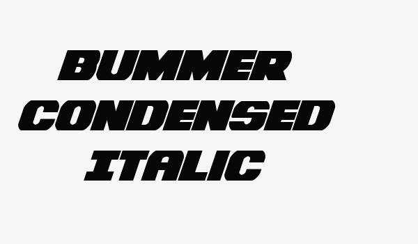 Bummer Condensed Italic Font