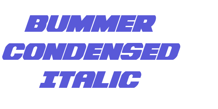 Bummer Condensed Italic Font