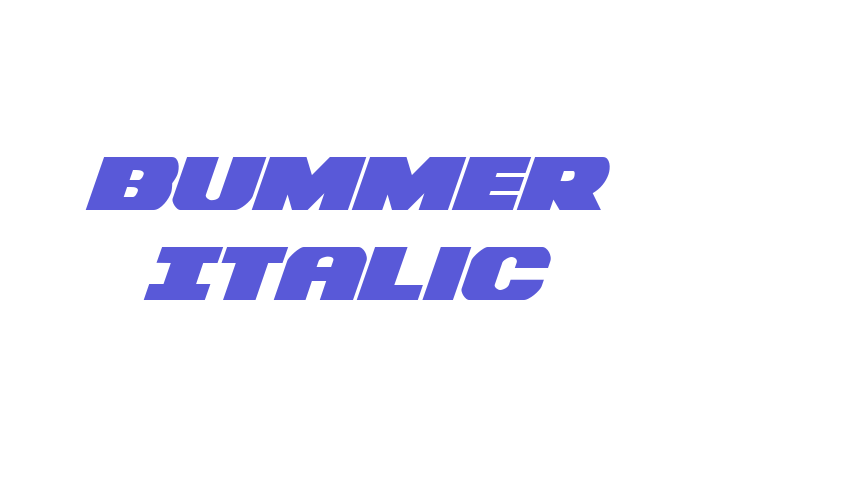 Bummer Italic Font