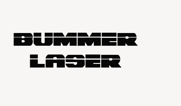 Bummer Laser Font